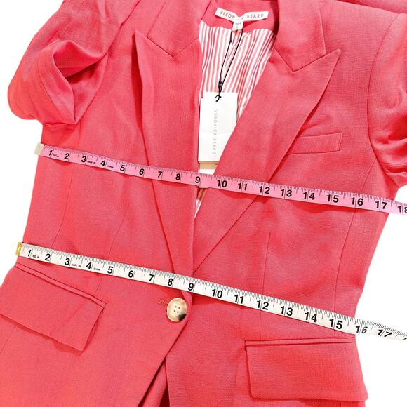 Veronica Beard NEW Danielle Dickey Blazer Single Button Jacket Melon Pink 2 - Picture 12 of 15